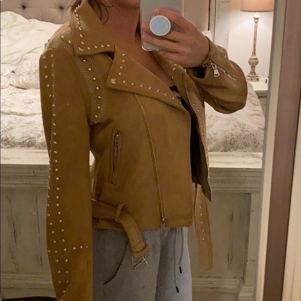 Suede camel jacket